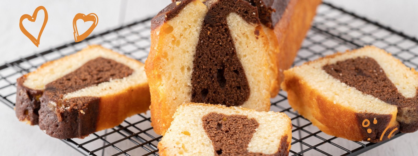 Gâteau au yaourt marbré chocolat