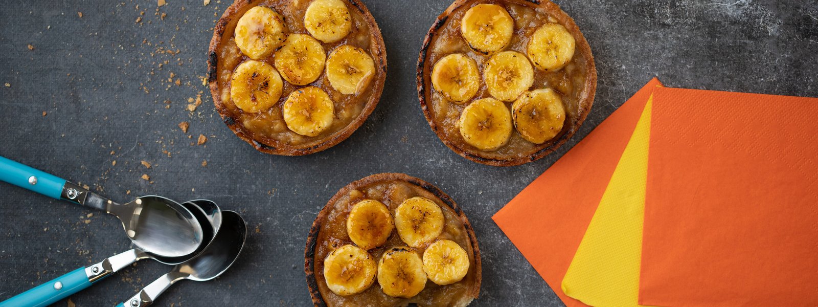 Tarte sablée banane et caramel